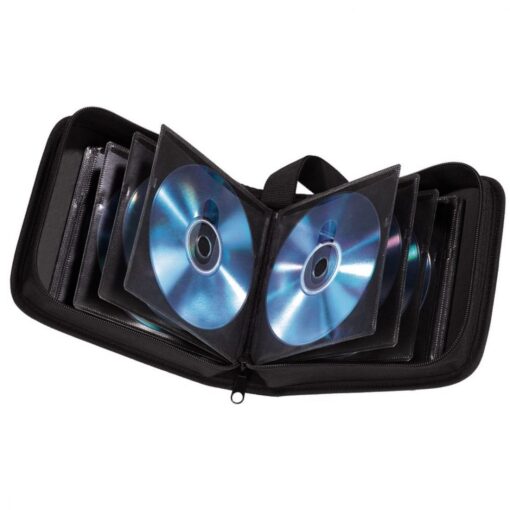 32 CD DVD Carry Case Disc Storage Holder CD Case Sleeve Wallet Ideal In Car