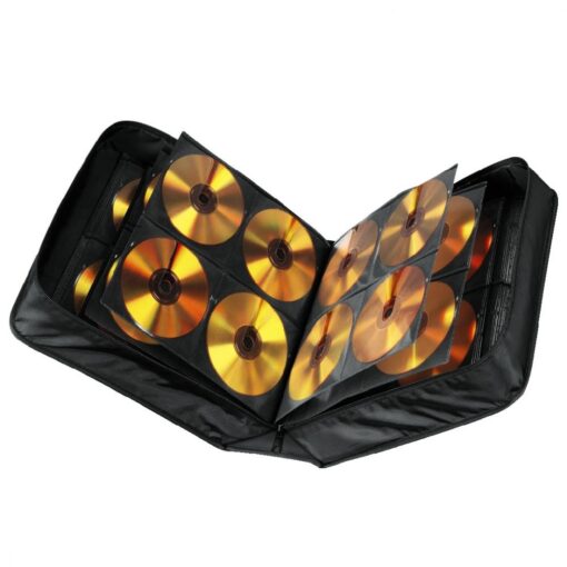 Hama CD/DVD/Blu-ray Wallet 304, black + cleaning cloth