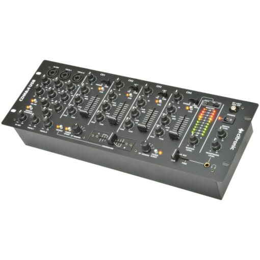 Citronic CDM8: 4 USB 19" Rack Mount 14 Input DJ Mixer with 4 Channels