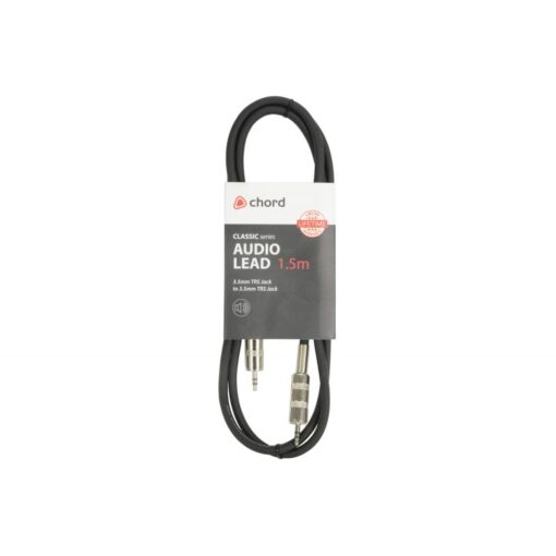 1.5m Chord Classic Audio Leads 3.5mm TRS Jack Plug to 3.5mm TRS Jack Plug