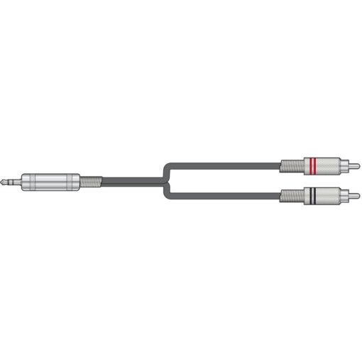 6m Chord Classic Audio Leads 3.5mm TRS Jack Plug to 2 x RCA Phono Plugs