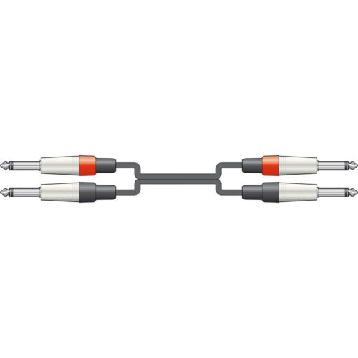 Chord Classic Audio Leads 2 x 6.35mm Mono Jack Plugs - 2 x 6.35mm Mono Jack Plugs 6m