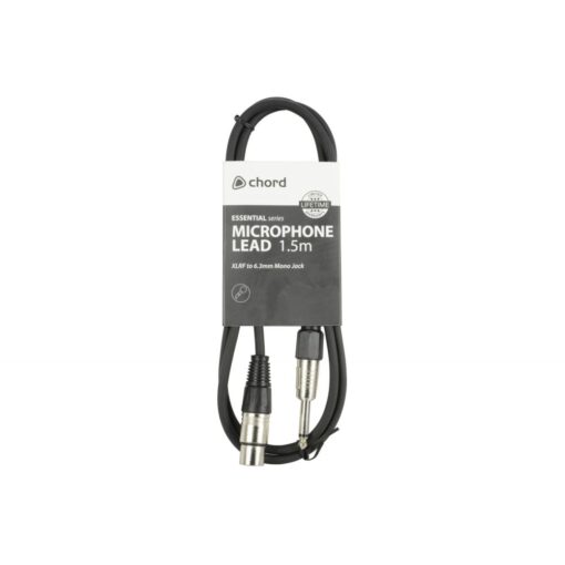 chord Essential Microphone Leads XLR Female - 6.3mm Mono Jack Plug
