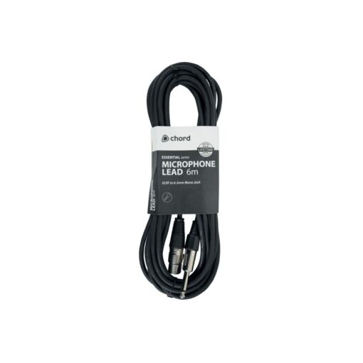 chord Essential Microphone Leads XLR Female - 6.3mm Mono Jack Plug