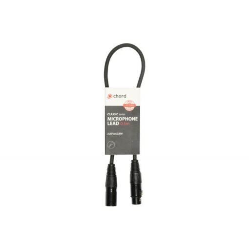 Microphone Mic Cable XLR Patch Lead Balanced Male Female Audio Plug Black 0.5m