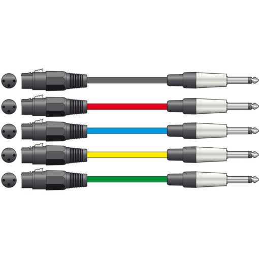 chord Classic Microphone Leads XLR Female - 6.3mm Mono Jack Plug
