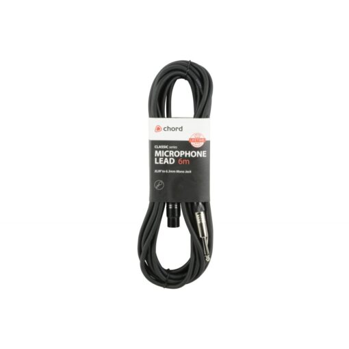 chord Classic Microphone Leads XLR Female - 6.3mm Mono Jack Plug