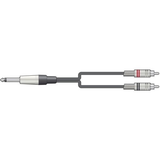 Chord Classic Audio Leads 6.3mm Mono Jack Plug - 2 x  RCA Plugs 1.5m