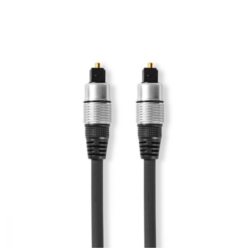 Ex-Pro 1m  HQ Premium Metal Optical Cable SPDIF Digital Audio Optical Cable, Gold pin connection