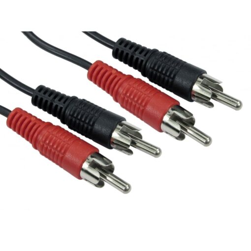 1.2m Twin RCA Phono Plugs to Twin RCA Phono Plugs Stereo Audio Cable