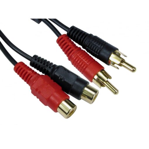 10m Twin RCA Phono EXTENSION Cable 2 x Male to Female Audio Cable Lead