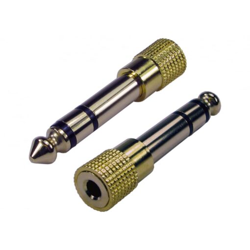 3.5mm Stereo Female Jack Socket to 6.35mm 1/4 inch Stereo Male Plug Adapter