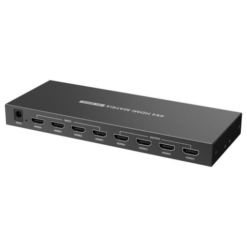 Ex-Pro HDMI Matrix Switch 4x4 4K @ 60Hz UHD 4 in 4 out Splitter HDCP 2.2 V2.0 YCbCr 4:4:4 with RS232 Control