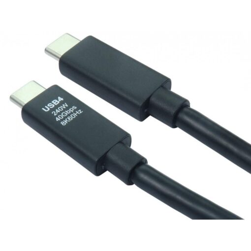 1m USB4 Type C USB-C 40Gbps Certified EPR Cable - Straight Connector