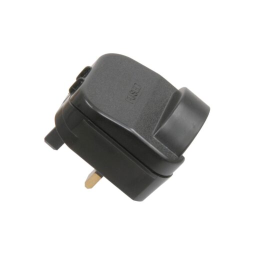 SCP3.BLACK.13A Fused European Converter Plug Schuko to UK