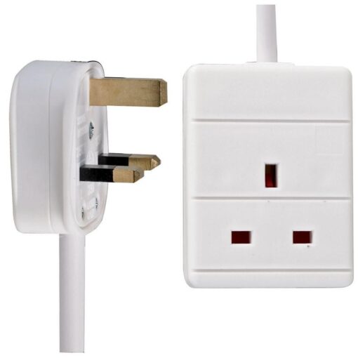 Ex-Pro 1 Gang Way 5m Metre 13A Mains Power Extension Socket Lead Cable White