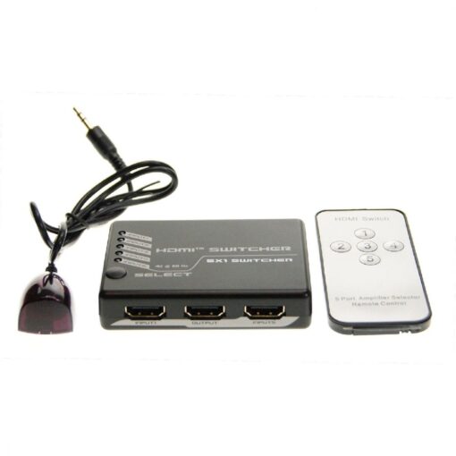 Ex-Pro 5 Port HDMI IR Switch Switcher 5x1 v2.0 HDCP 2.2 Ultra HD UHD 4Kx2K UK