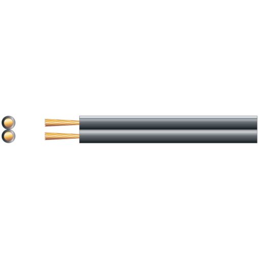 100m Black Standard Figure 8 Speaker Cable  2 x (7x 0.18mm)