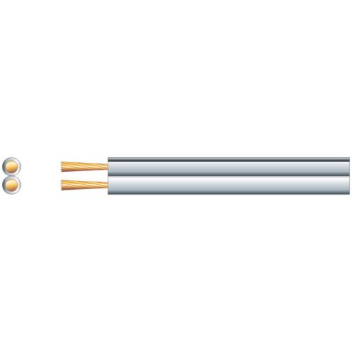 100m White Loudspeaker Cable Home HiFi Stereo Speaker Wire 4.5 x 9mm 42 Strand
