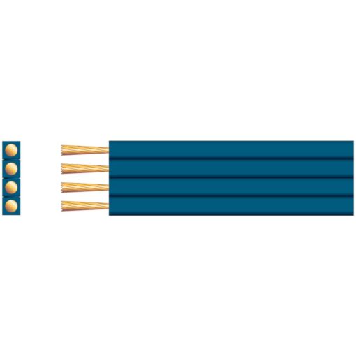 50m Professional Quality Pure Copper OFC 4 x 1mm Blue Bi-Wire Loud Speaker Cable