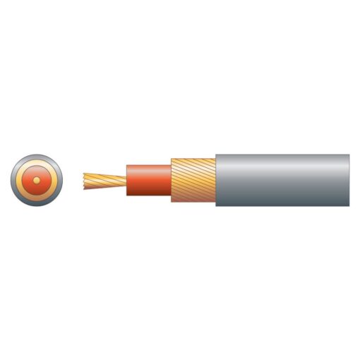 Single Core Round Overall Lap Screen 7/0.2mm, 33/0.15mm, 3mm, Grey, 100m