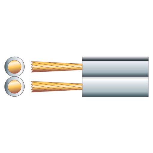 100m White Speaker Cable Home HiFi Car Stereo Speaker Wire 1.8 x 3.6mm 14 Strand