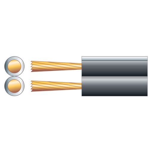 100m Black Speaker Cable Home HiFi Car Stereo Speaker Wire 3.2 x 6.4mm 52 Strand
