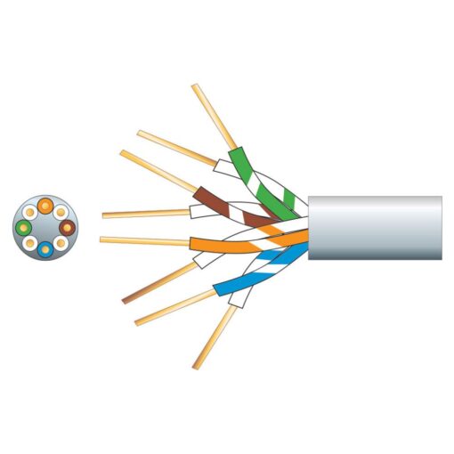Mercury 808.215UK 4 Pairs Telephone Cable CCS White 100m