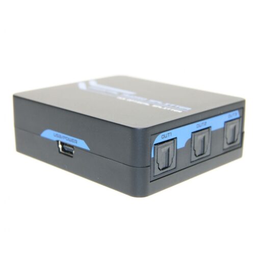 Ex-Pro AV-Pro 3 Way TosLink Digital Optical Audio Splitter