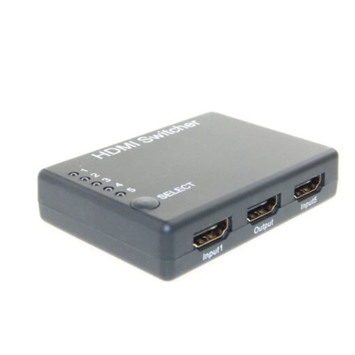 Ex-Pro® AV-Pro 5 to 1 Port HDMI Switcher V1.3b 3D Supported, IR Remote Switching