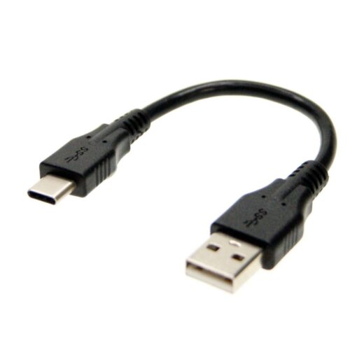 Ex-Pro® USB-C 3.0 Type C Male to USB 2.0 A Male 10cm Short Charge Data Cable Lead