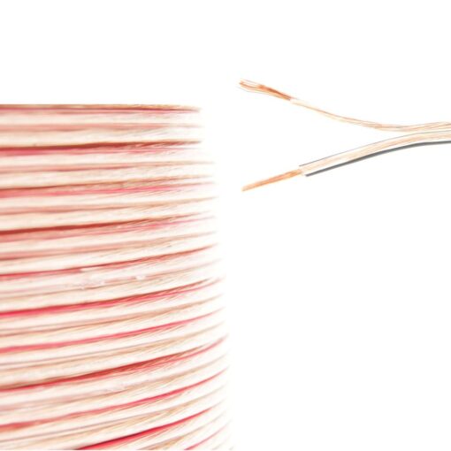 Ex-Pro® - AV-Pro OFC Oxygen Free Copper Loud Audio/Speaker Cable, 2 x 0.5mm² [OD 4mm x 2mm] - 20m Reel