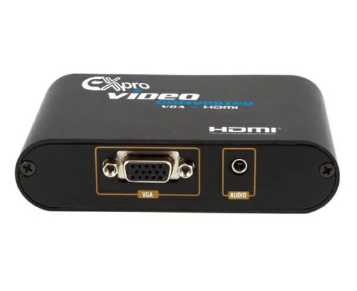 Ex-Pro® AV-Pro VGA & Audio to HDMI Converter - Connect SVGA video & R/L Audio to your HDMI monitor or HDTV