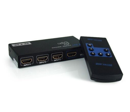 Ex-Pro® AV-Pro 3 Port HDMI IR Remote Switch- 3x1 (3 way input 1 output) - v1.4 Full 3D Support 1080i/1080p Ultra HD 2K/4K - HDMI S...