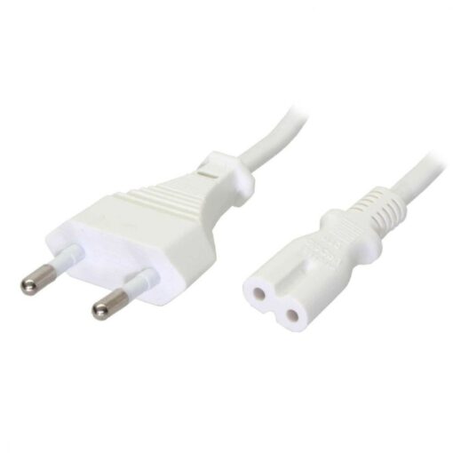 1.2m Figure 8 C7 to Euro Eu European 2 pin AC Plug Power Cable Lead FIG 8 Cord
