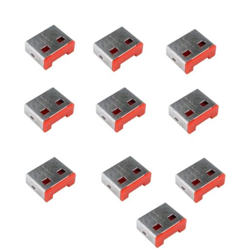 Ex-Pro® USB Port Blocker (without Key) - Pack of 10 locks - Red