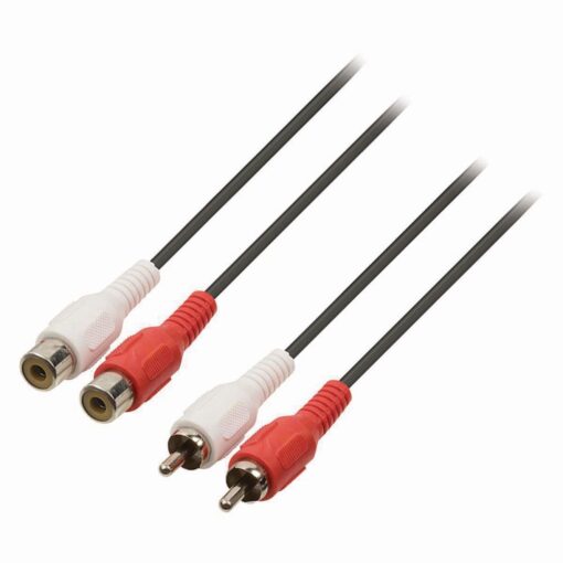 2m Twin RCA Phono EXTENSION Cable 2 x Male to Female Audio Cable Lead