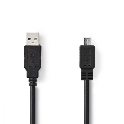 Nedis USB 2.0 Cable Type A Male to Micro B Male 2m | Black Bulk