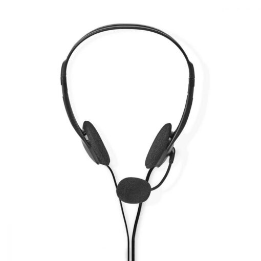 Headset On Ear Stereo 2x 3.5mm Wired with Microphone Headphones Mic - Black