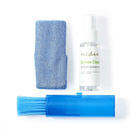 Nedis TV LCD Screen Cleaning Kit complete with cloth, brush