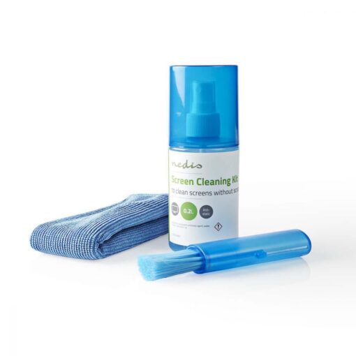 Nedis Screen Cleaner Kit LCD TV SmartphoneTablet with Brush & Cloth 200 ml