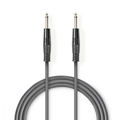 Unbalanced Audio Cable | 6.35 mm Male - 6.35 mm Male | 3.0 m | Grey
