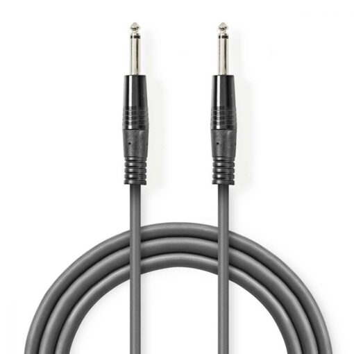 Nedis Balanced Audio Cable | 6.35 mm Male - 6.35 mm Male | 5.0 m | Grey