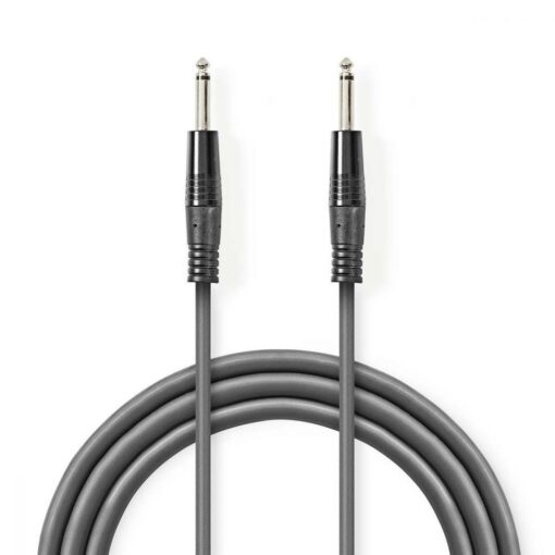 Mono Speaker Cable | 6.35 mm Male - 6.35 mm Male | 3.0 m | Grey