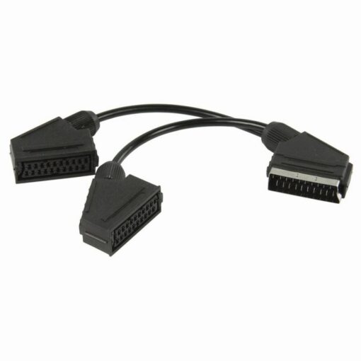 Nedis SCART Cable | SCART Male - 2x RCA Female | 0.2 m | Black