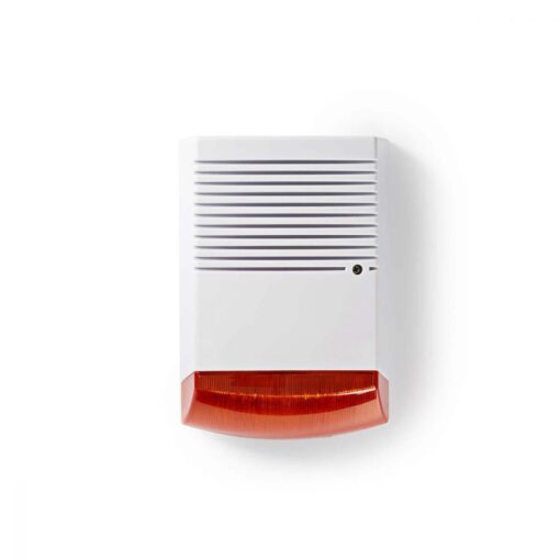 Nedis Dummy Security Alarm Siren Box External | IP44 | White / Orange
