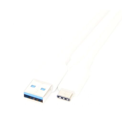 Ex-Pro Type C USB Cable 3.1 (USB-C) to USB3.0 Type A Male Sync and Charging Cable Design for Type-C Supported Devices (White) - 2m