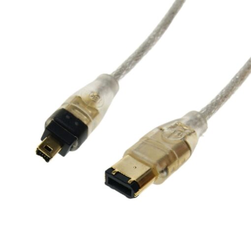 2m Firewire 400 IEEE1394 6 Pin to 4 Pin Male Cable Lead PC Mac DV OUT CAMCORDER