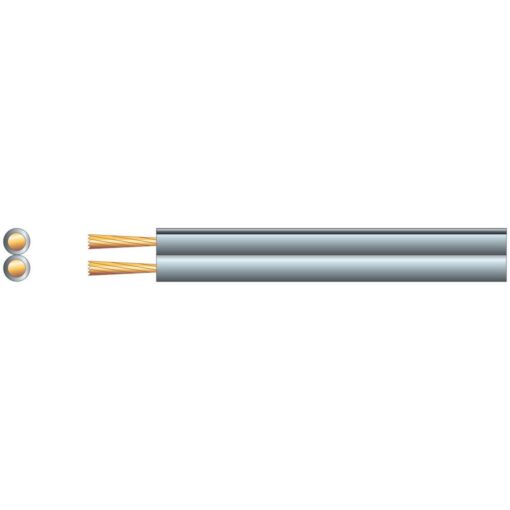 100m Grey Standard Figure 8 Speaker Cable 2 x (13 x 0.18mmØ)
