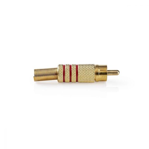 10 Gold Plated RCA Phono Plugs High Quality Audio & Video Connectors RED